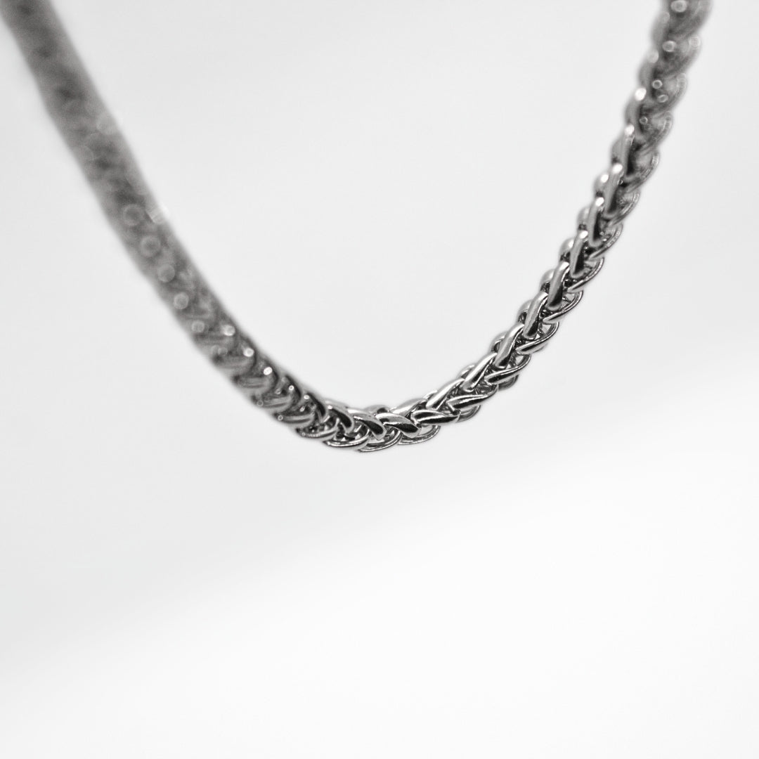 Silver Spiga Wheat Chain (4mm)