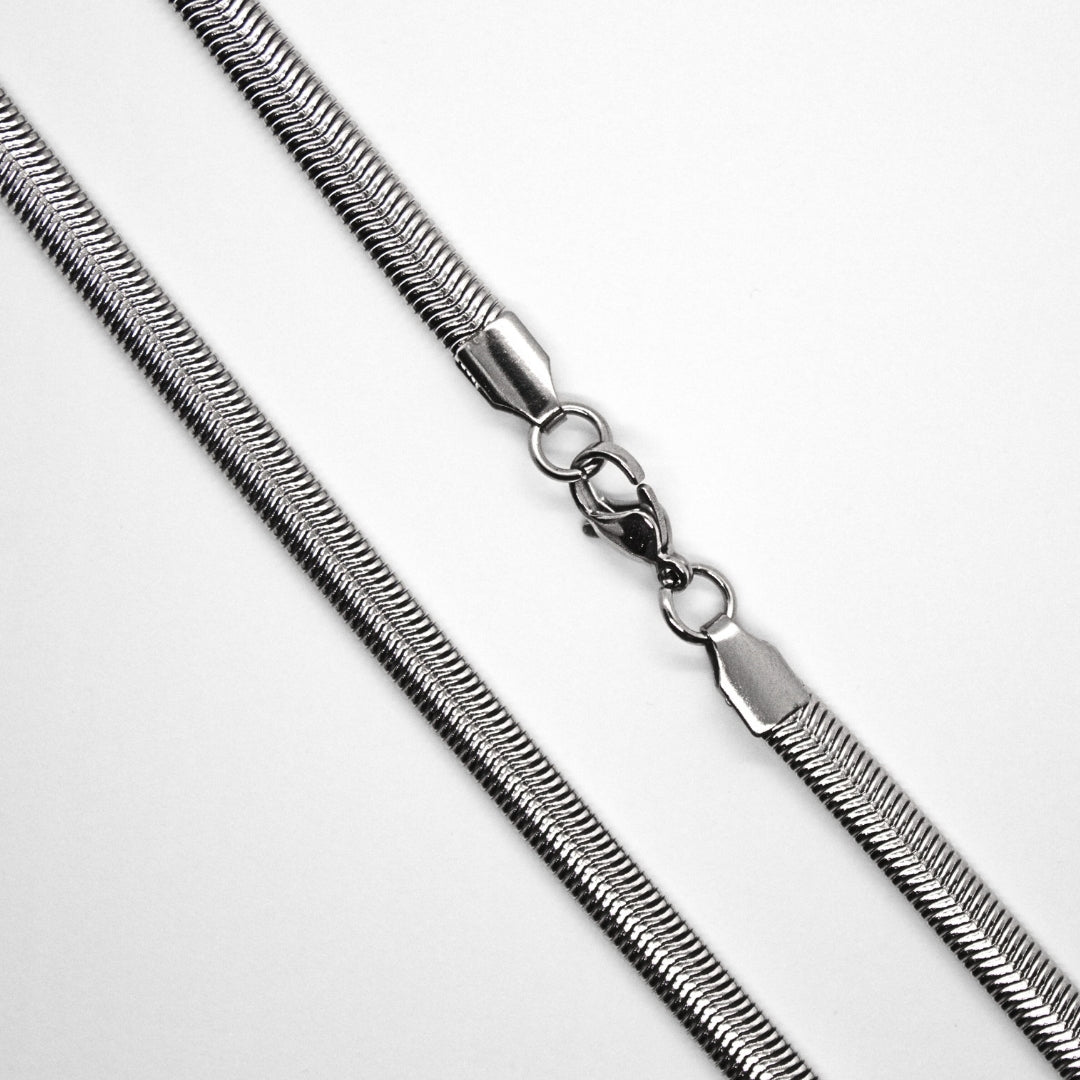 Silver Flat Snake Chain (8mm)