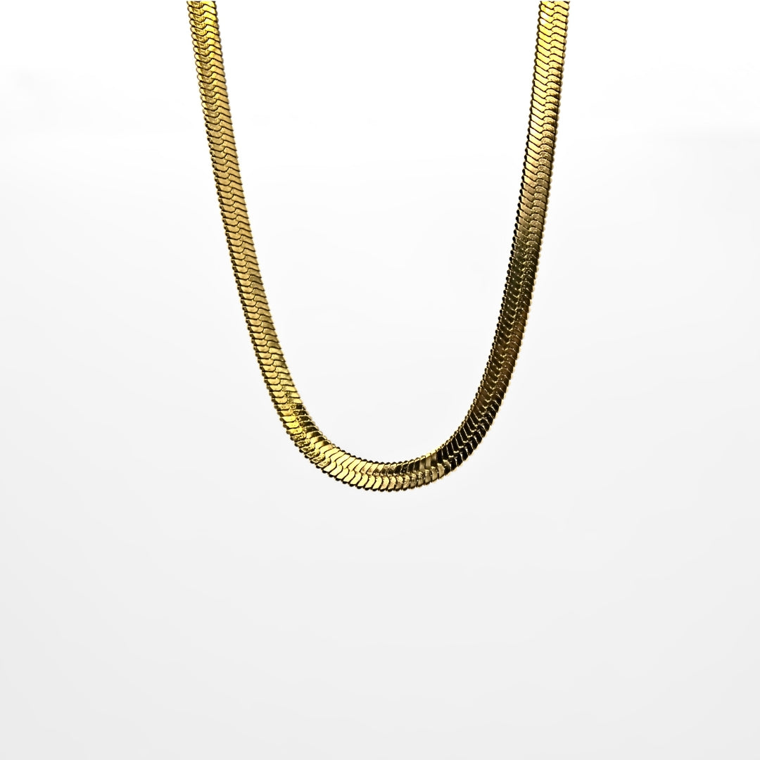 Gold Flat Snake Chain (4mm)