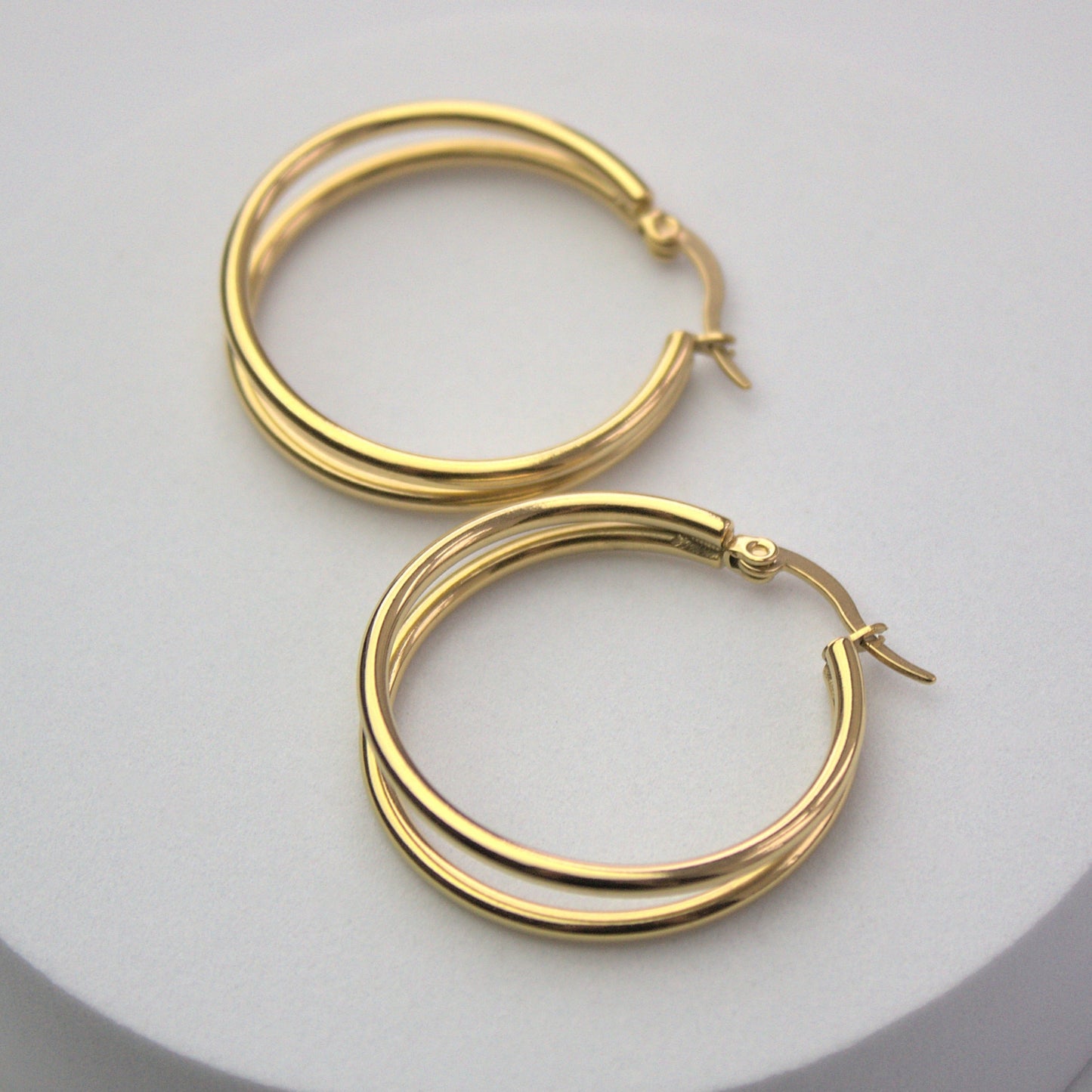 Double Layered Hoop Earrings