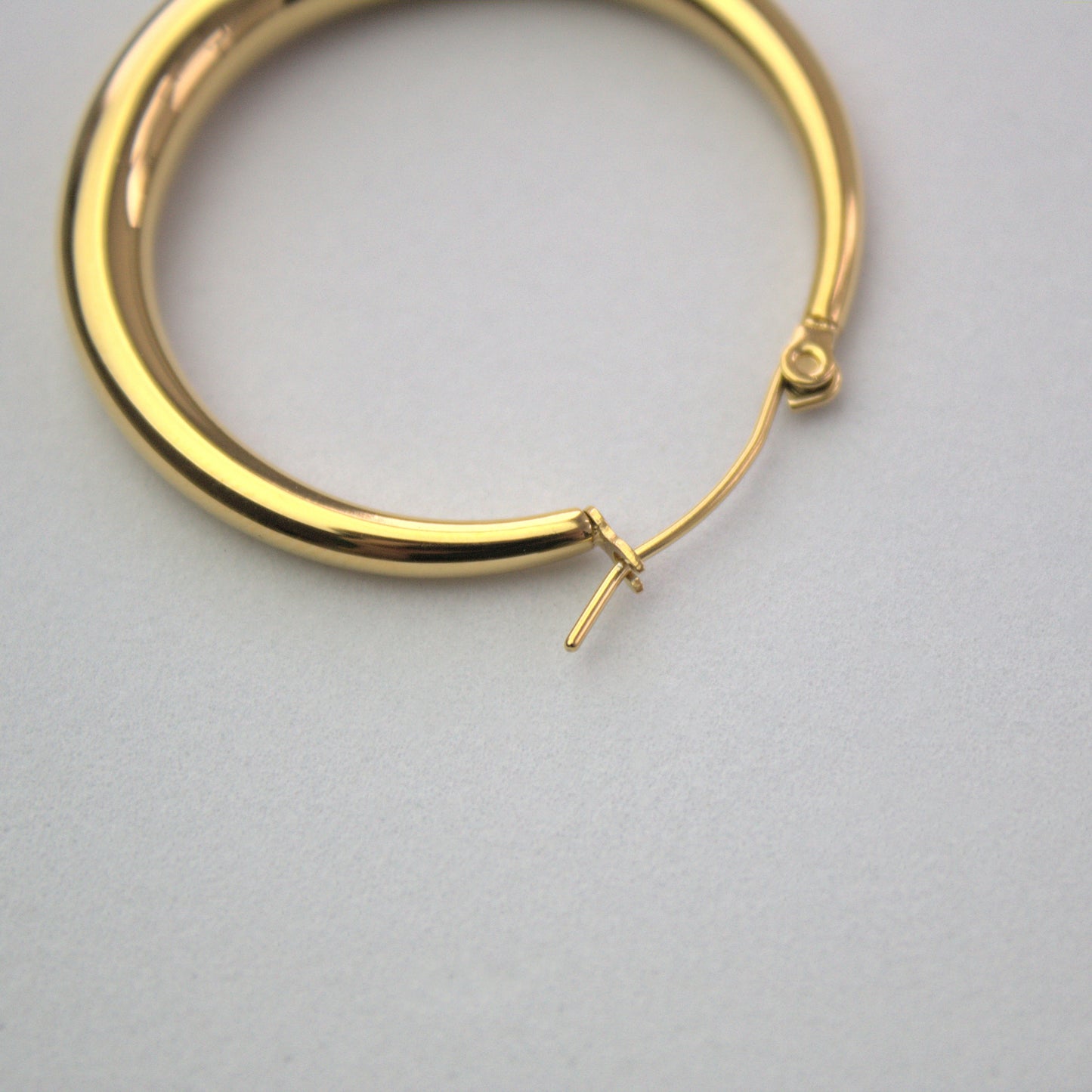 Large Curved Hoop Earrings