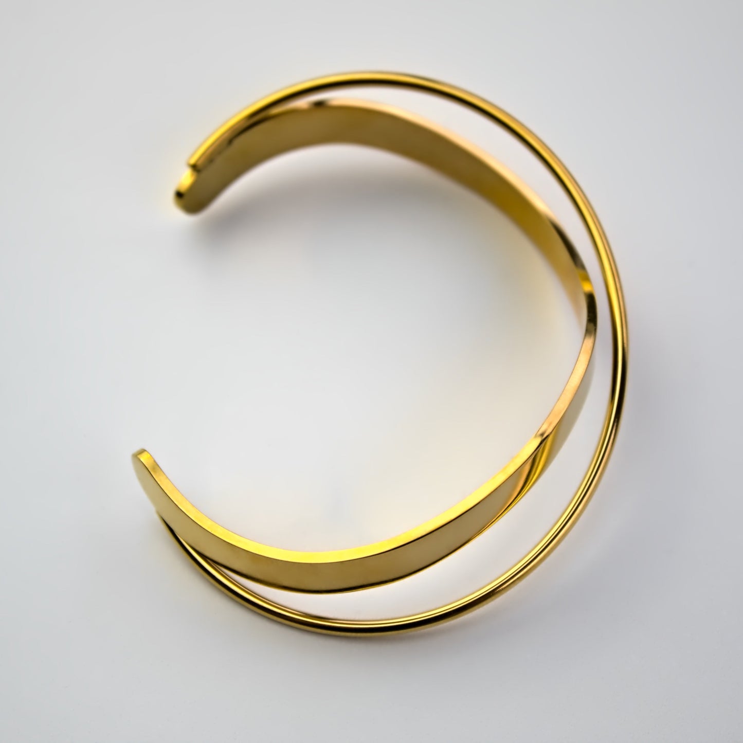 Interweaving Open-Cuff Bangle