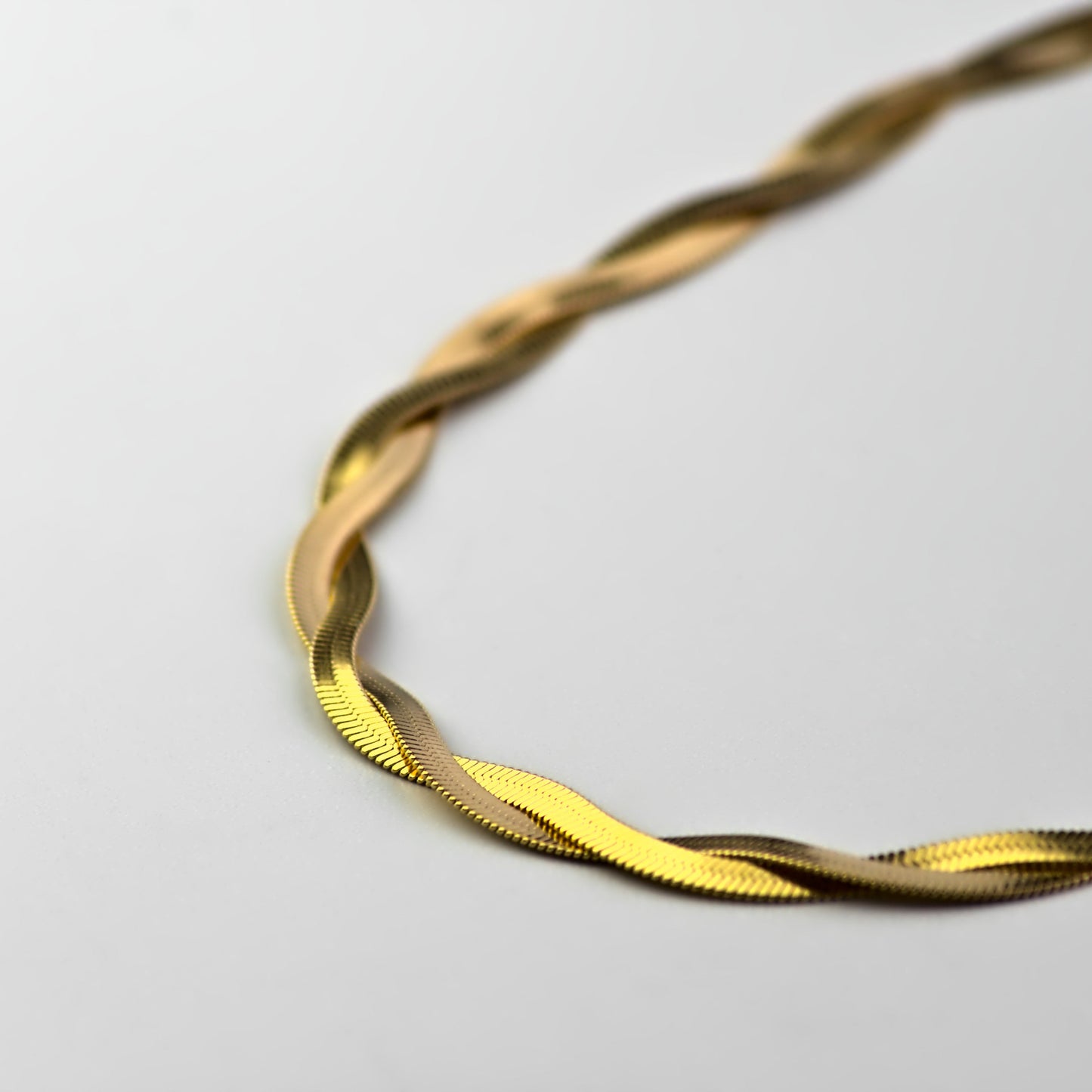 Gold Herringbone Necklace