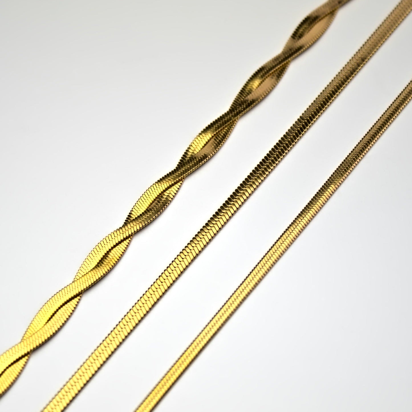 Gold Herringbone Necklace