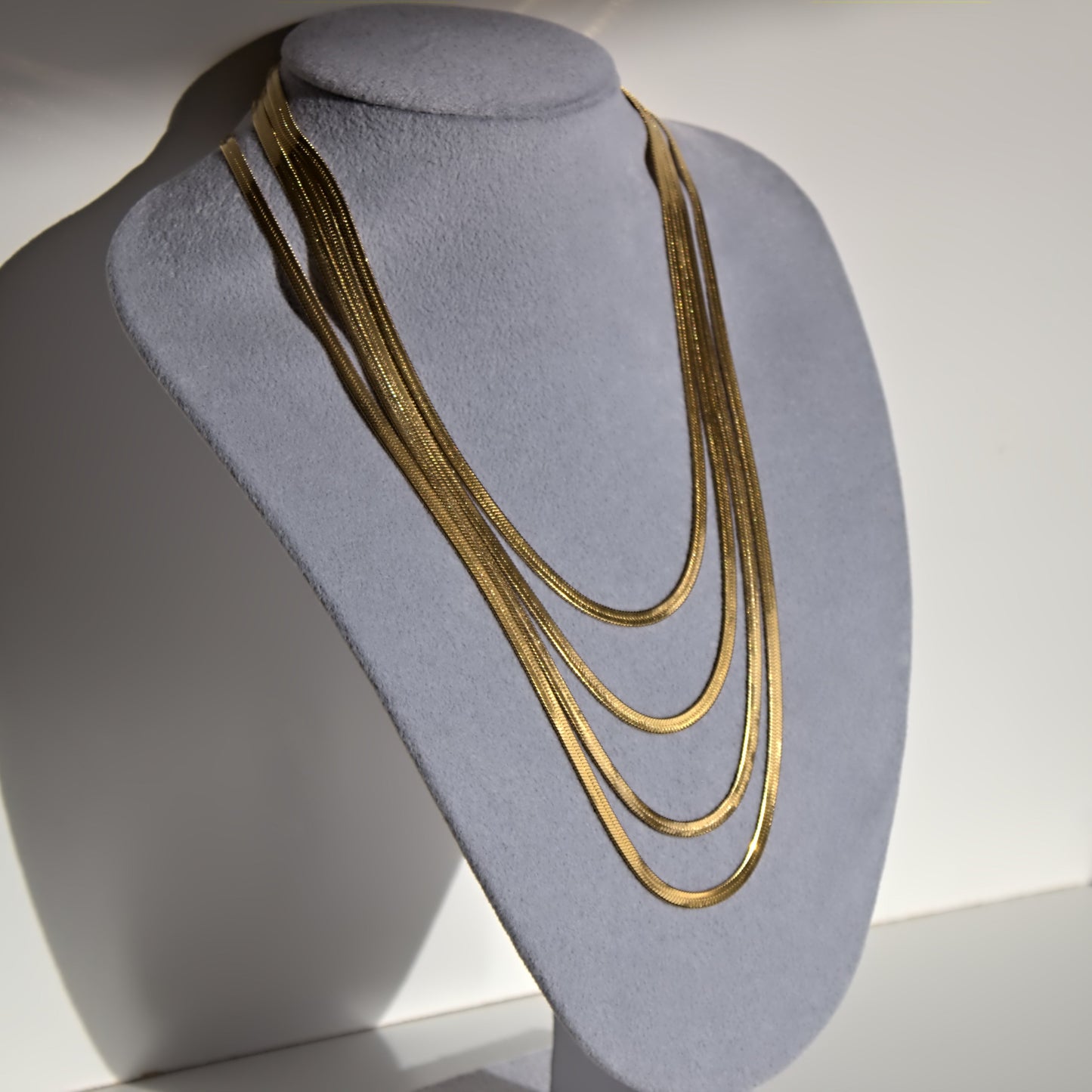 Gold Flat Snake Chain (4mm)