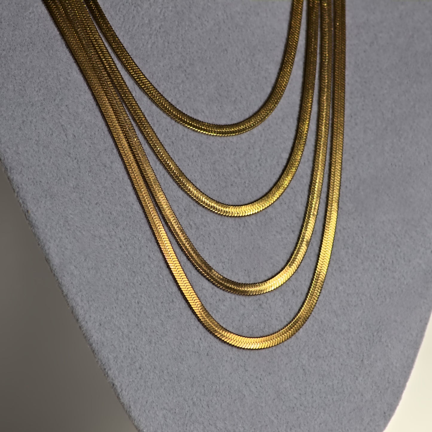 Gold Flat Snake Chain (4mm)