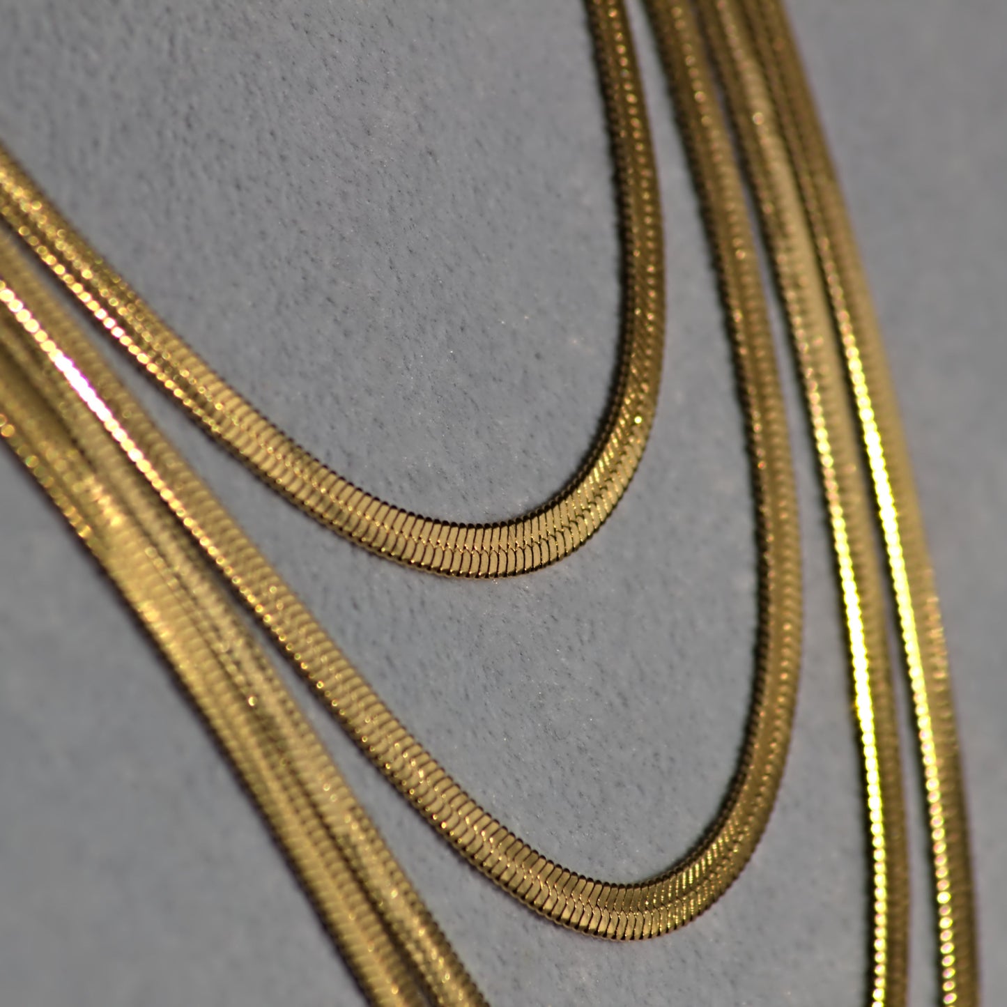 Gold Flat Snake Chain (4mm)