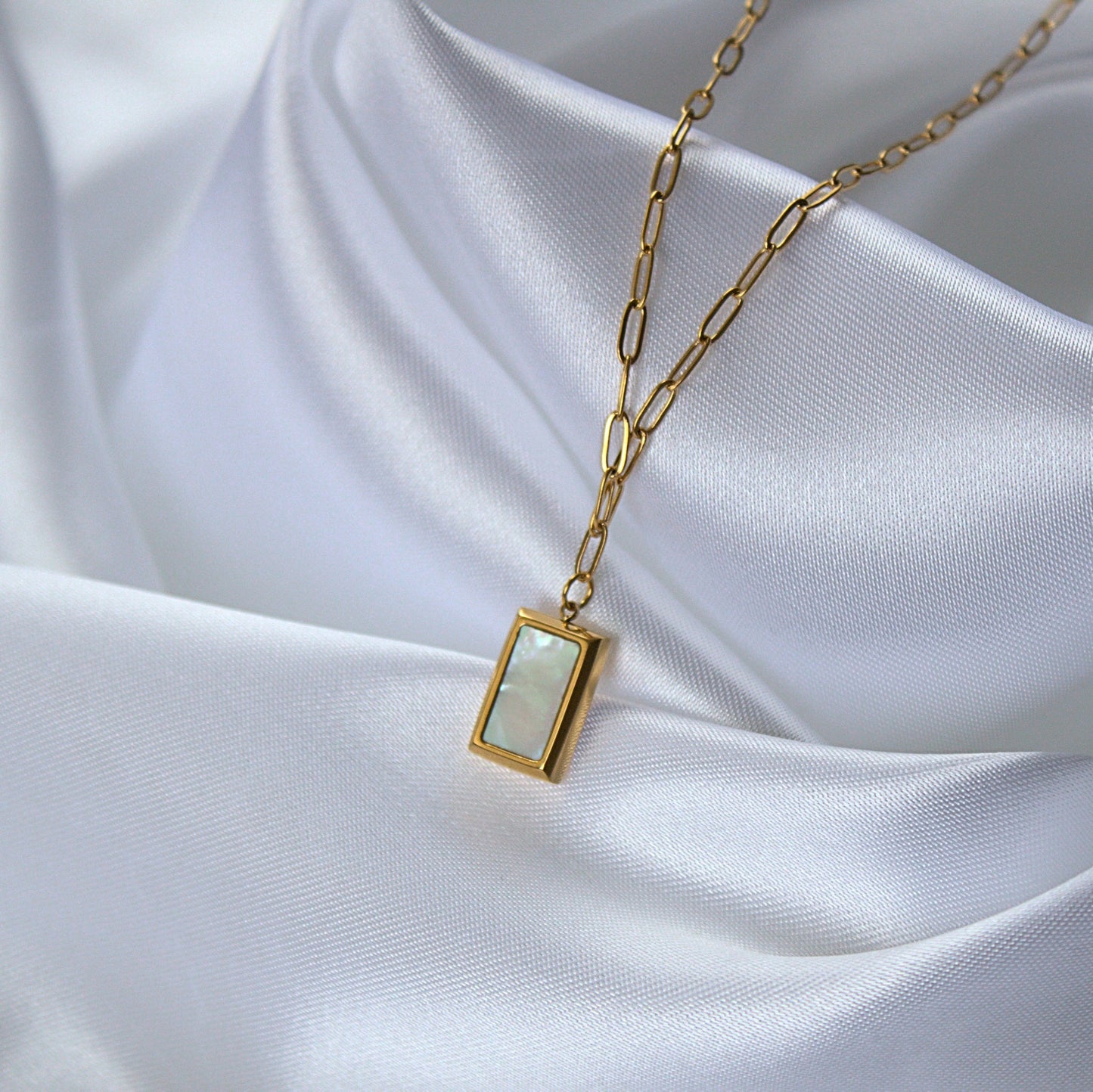 Silver Gem Stone Necklace